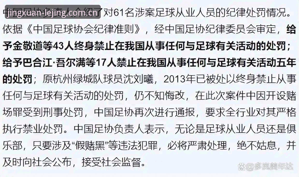 乐竟官网下载 足协第三批禁足名单深度解析:终身禁足与五年处罚全指南